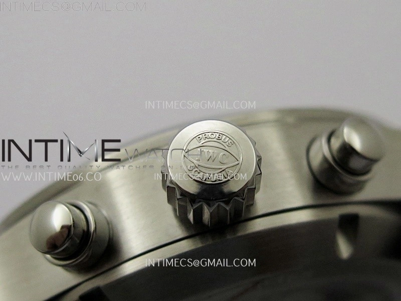 Pilot Chrono IW3883 SS V9F Best Edition Black Dial On Black Quick Change Rubber Strap A7750 to 69385