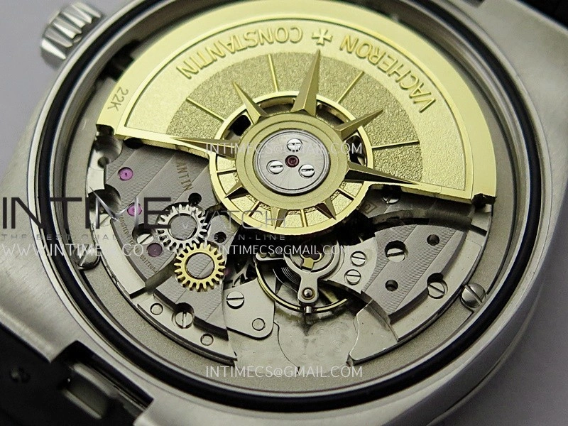 Overseas 4500V SS ZF 1:1 Best Edition Black Dial on Black Rubber Strap Asian Super Clone 5100 V2