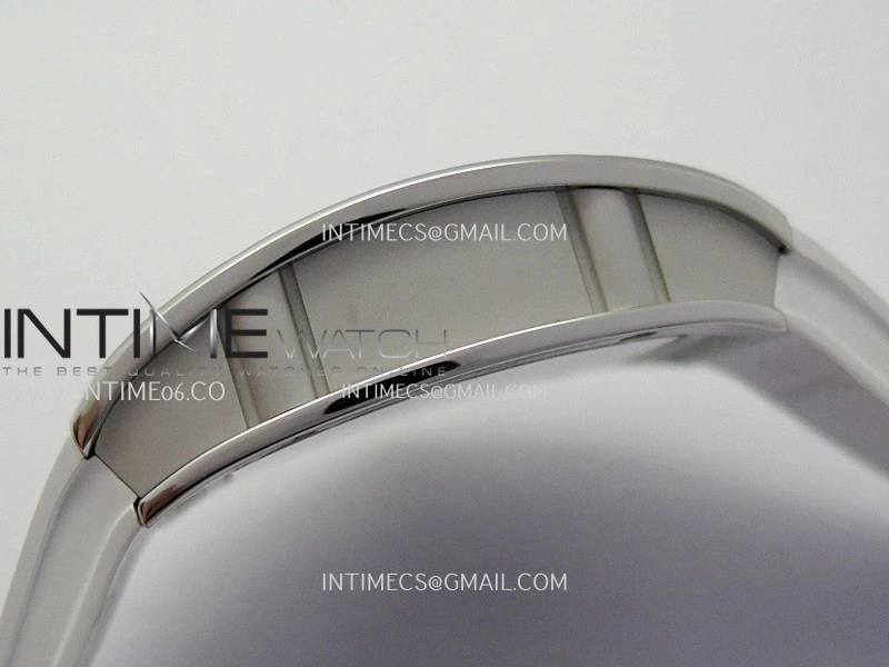 RM07 Paved Diamonds Bezel SS ZF Best Edition Diamond Skeleton Dial On White Rubber Strap Asian CRMA2 Clone