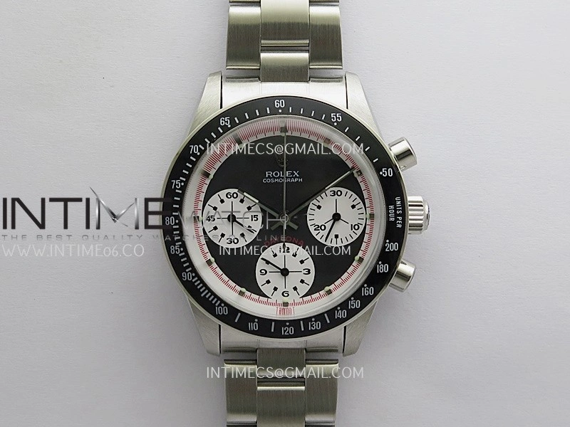 Daytona 6263 Without Oyster Word SS Black Bezel MSF Best Edition Black Dial White Subdials On SS Bracelet Venus 75