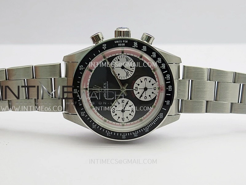 Daytona 6263 Without Oyster Word SS Black Bezel MSF Best Edition Black Dial White Subdials On SS Bracelet Venus 75