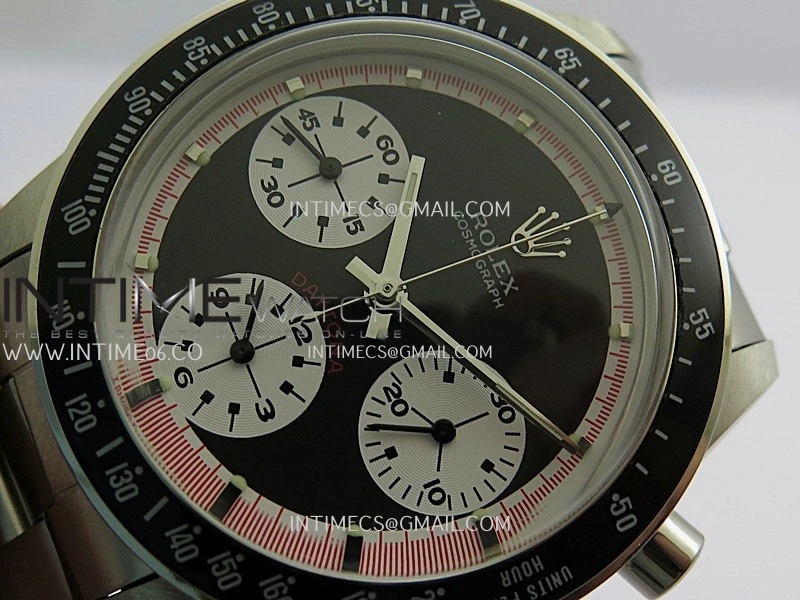 Daytona 6263 Without Oyster Word SS Black Bezel MSF Best Edition Black Dial White Subdials On SS Bracelet Venus 75