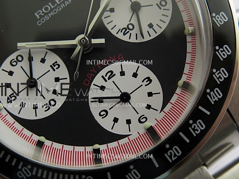 Daytona 6263 Without Oyster Word SS Black Bezel MSF Best Edition Black Dial White Subdials On SS Bracelet Venus 75