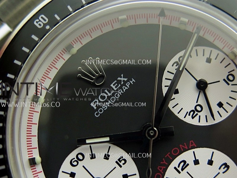 Daytona 6263 Without Oyster Word SS Black Bezel MSF Best Edition Black Dial White Subdials On SS Bracelet Venus 75