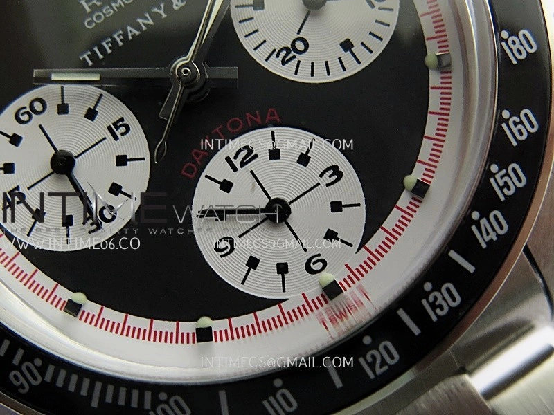 Daytona 6263 Tiffany SS Black Bezel MSF Best Edition Black Dial White Subdials On SS Bracelet Venus 75