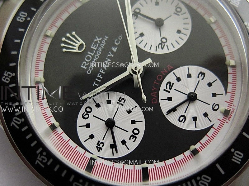 Daytona 6263 Tiffany SS Black Bezel MSF Best Edition Black Dial White Subdials On SS Bracelet Venus 75