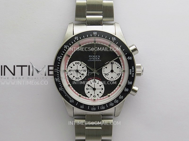 Daytona 6263 SS Black Bezel MSF Best Edition Black Dial White Subdials On SS Bracelet Venus 75