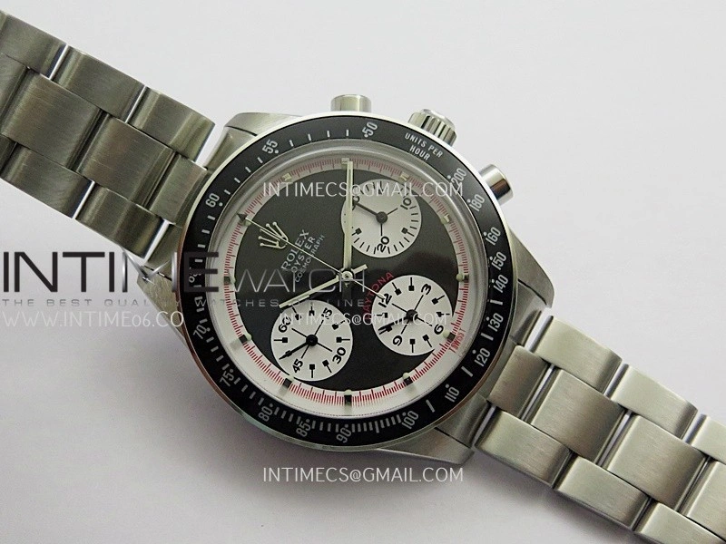 Daytona 6263 SS Black Bezel MSF Best Edition Black Dial White Subdials On SS Bracelet Venus 75