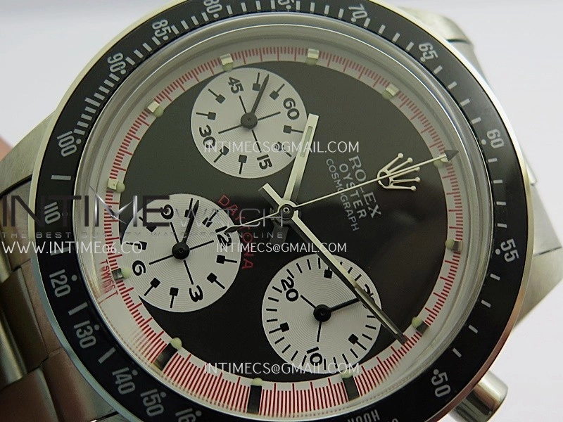 Daytona 6263 SS Black Bezel MSF Best Edition Black Dial White Subdials On SS Bracelet Venus 75