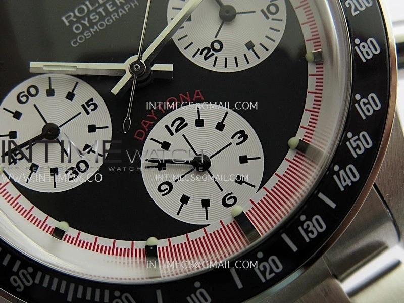Daytona 6263 SS Black Bezel MSF Best Edition Black Dial White Subdials On SS Bracelet Venus 75