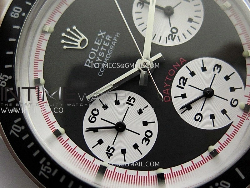 Daytona 6263 SS Black Bezel MSF Best Edition Black Dial White Subdials On SS Bracelet Venus 75