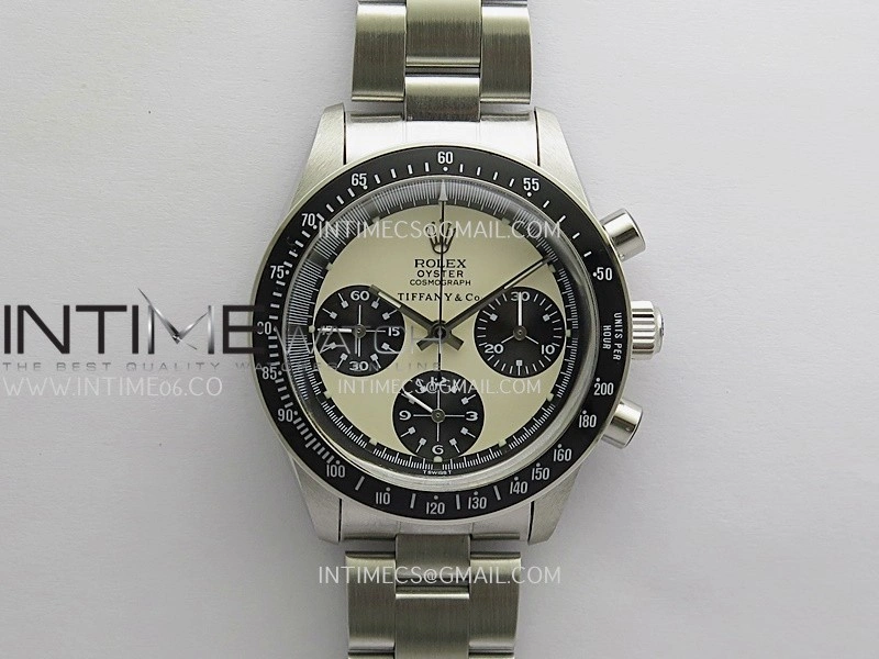 Daytona 6263 Tiffany SS Black Bezel MSF Best Edition Cream Dial Black Subdials On SS Bracelet Venus 75
