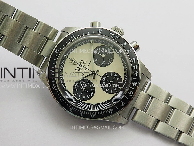 Daytona 6263 Tiffany SS Black Bezel MSF Best Edition Cream Dial Black Subdials On SS Bracelet Venus 75