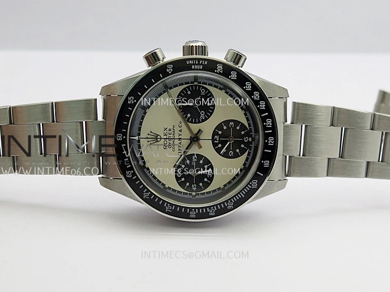 Daytona 6263 Tiffany SS Black Bezel MSF Best Edition Cream Dial Black Subdials On SS Bracelet Venus 75