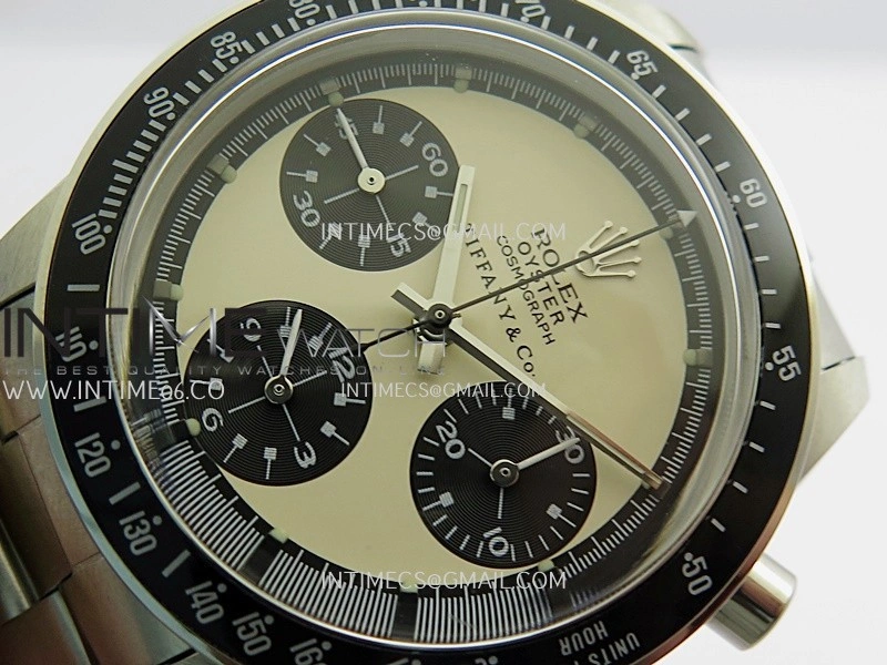 Daytona 6263 Tiffany SS Black Bezel MSF Best Edition Cream Dial Black Subdials On SS Bracelet Venus 75