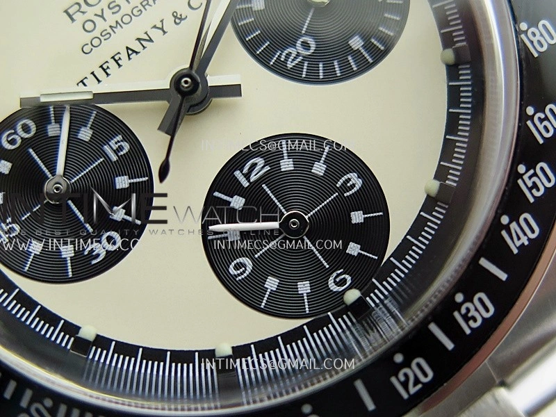 Daytona 6263 Tiffany SS Black Bezel MSF Best Edition Cream Dial Black Subdials On SS Bracelet Venus 75