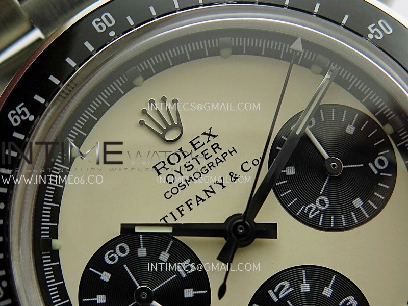 Daytona 6263 Tiffany SS Black Bezel MSF Best Edition Cream Dial Black Subdials On SS Bracelet Venus 75