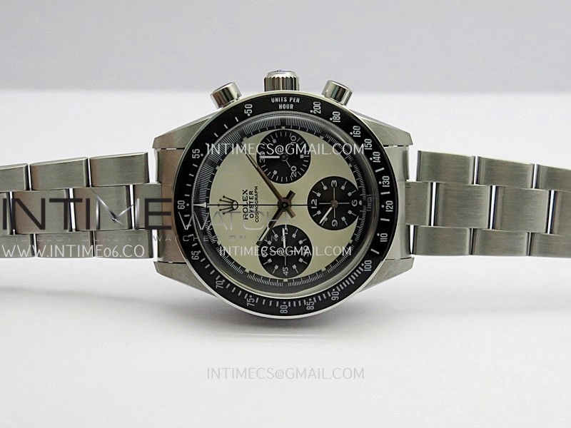 Daytona 6263 SS Black Bezel MSF Best Edition Cream Dial Black Subdials On SS Bracelet Venus 75
