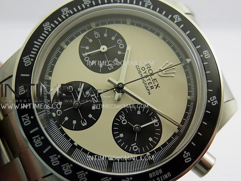 Daytona 6263 SS Black Bezel MSF Best Edition Cream Dial Black Subdials On SS Bracelet Venus 75