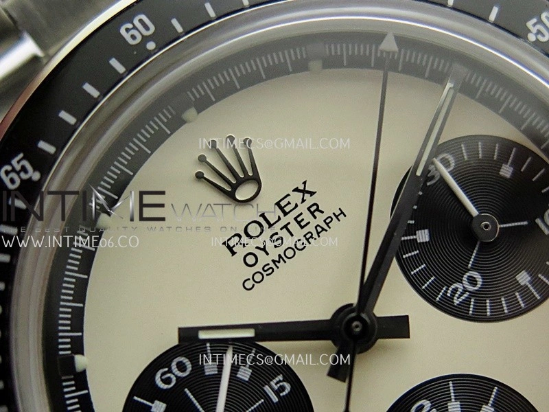 Daytona 6263 SS Black Bezel MSF Best Edition Cream Dial Black Subdials On SS Bracelet Venus 75