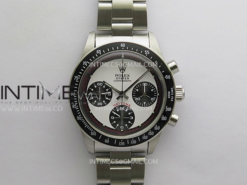 Daytona 6263 SS Black Bezel MSF Best Edition White Dial Black Subdials On SS Bracelet Venus 75