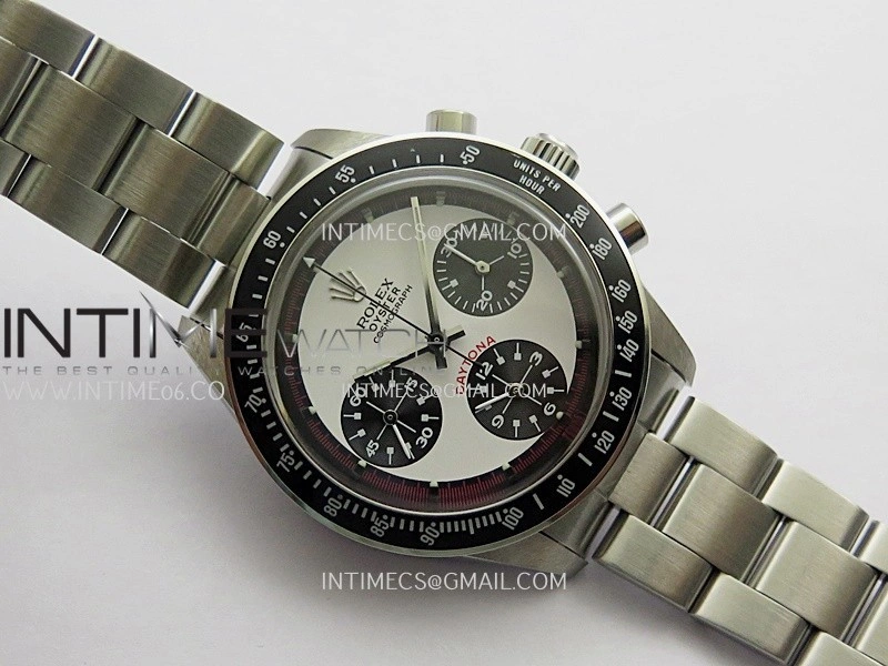 Daytona 6263 SS Black Bezel MSF Best Edition White Dial Black Subdials On SS Bracelet Venus 75