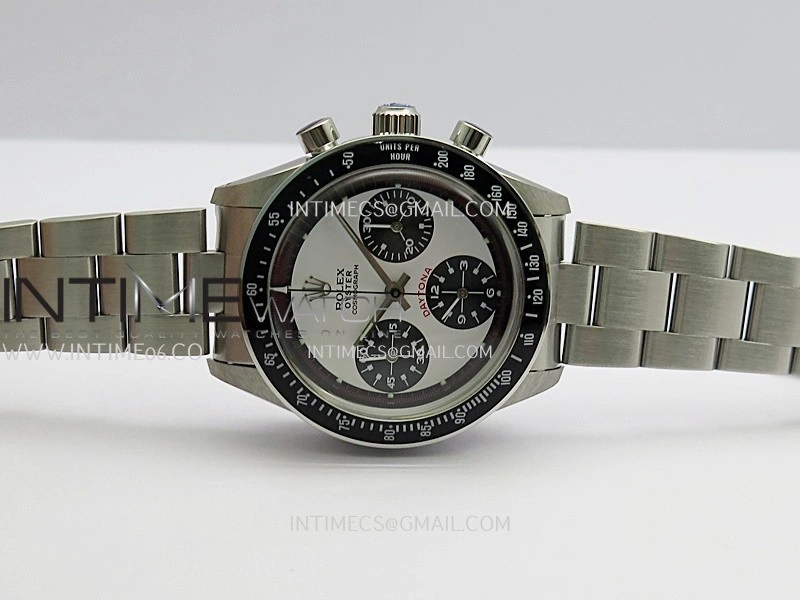 Daytona 6263 SS Black Bezel MSF Best Edition White Dial Black Subdials On SS Bracelet Venus 75