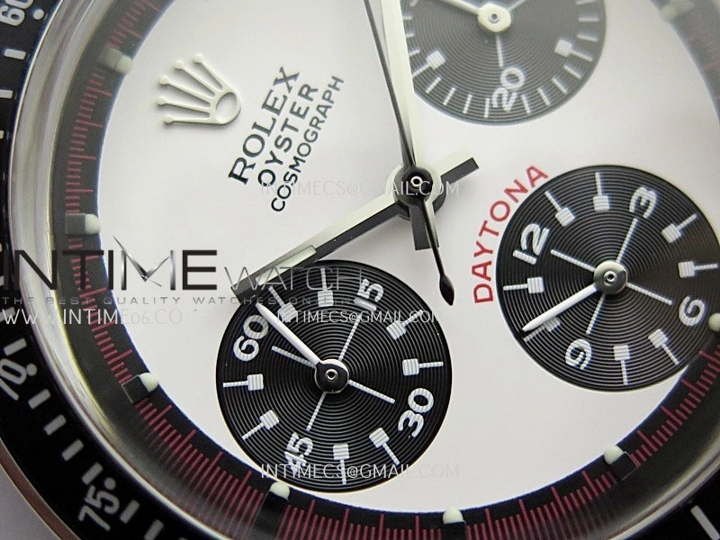 Daytona 6263 SS Black Bezel MSF Best Edition White Dial Black Subdials On SS Bracelet Venus 75