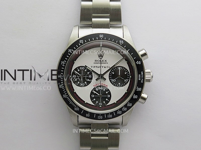 Daytona 6263 Tiffany SS Black Bezel MSF Best Edition White Dial Black Subdials On SS Bracelet Venus 75