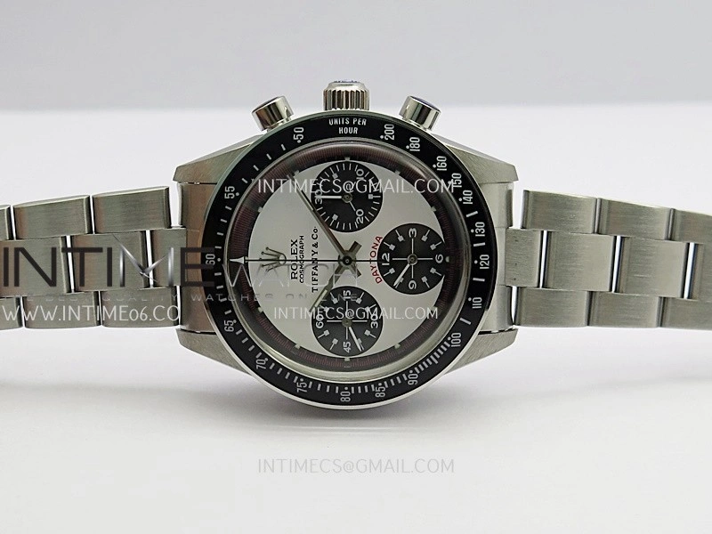 Daytona 6263 Tiffany SS Black Bezel MSF Best Edition White Dial Black Subdials On SS Bracelet Venus 75