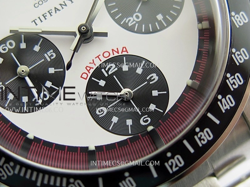 Daytona 6263 Tiffany SS Black Bezel MSF Best Edition White Dial Black Subdials On SS Bracelet Venus 75