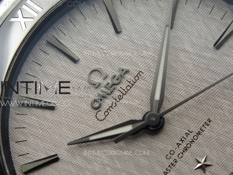 Constellation 41mm SS Black Ceramic Bezel VSF 1:1 Best Edition Silver Dial on Black Gummy Strap A8900