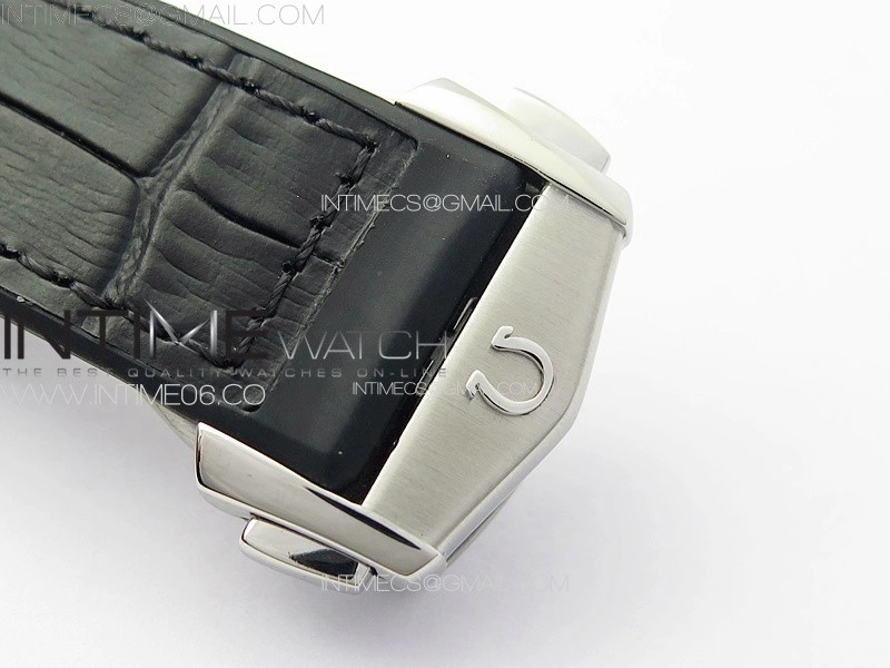 Constellation 41mm SS Black Ceramic Bezel VSF 1:1 Best Edition Silver Dial on Black Gummy Strap A8900
