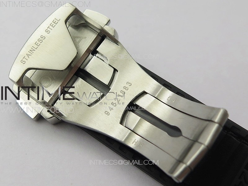 Constellation 41mm SS Black Ceramic Bezel VSF 1:1 Best Edition Silver Dial on Black Gummy Strap A8900