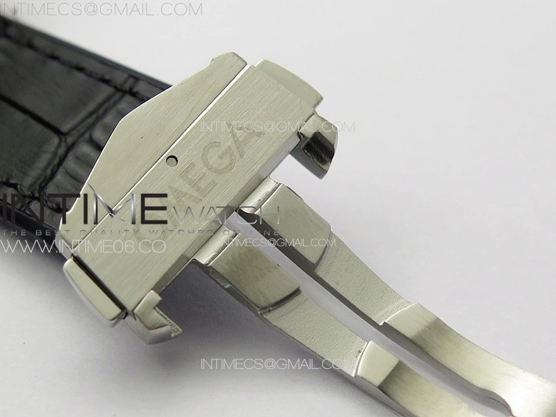 Constellation 41mm SS Black Ceramic Bezel VSF 1:1 Best Edition Silver Dial on Black Gummy Strap A8900