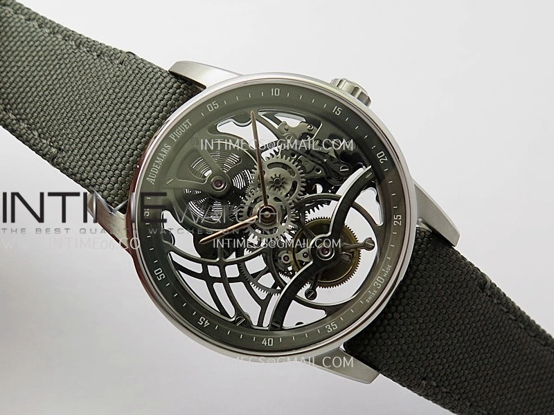 Code 11.59 26600CR SS RG APPF Best Edition Green Skeleton Dial On Green Nylon Strap Asian Tourbillon