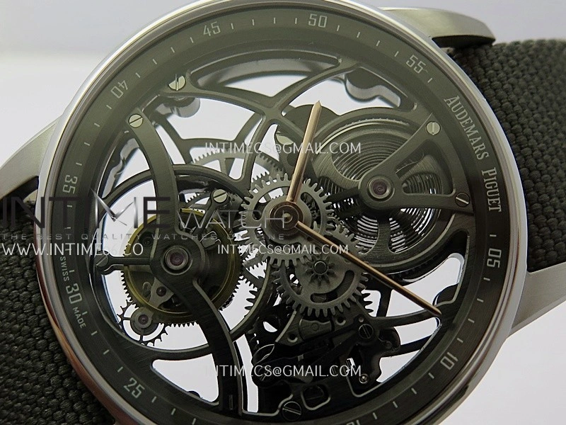 Code 11.59 26600CR SS RG APPF Best Edition Green Skeleton Dial On Green Nylon Strap Asian Tourbillon