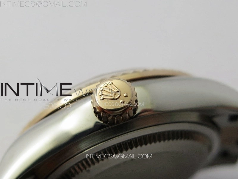 Datejust 28mm 279179 SS RG APSF Best Edition Brown Dial Crystals Markers on SS RG Jubilee Bracelet NH05