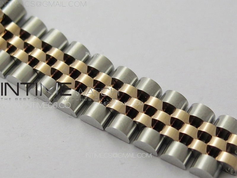Datejust 28mm 279179 SS RG APSF Best Edition Brown Dial Crystals Markers on SS RG Jubilee Bracelet NH05