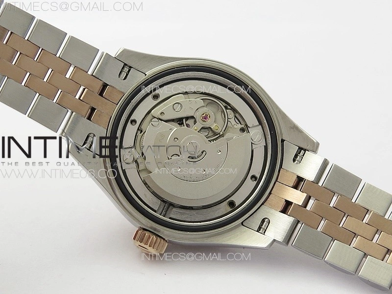 Datejust 28mm 279179 SS RG APSF Best Edition Brown Dial Crystals Markers on SS RG Jubilee Bracelet NH05