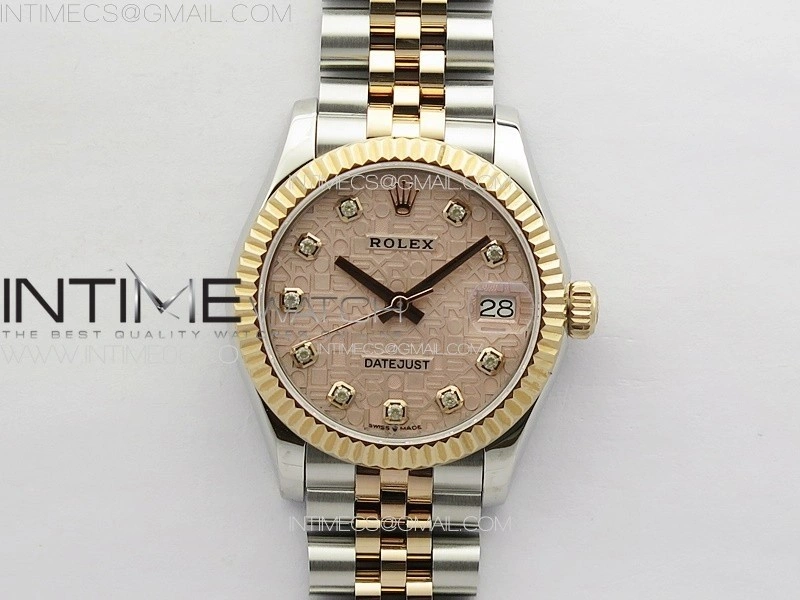 DateJust 31mm 178271 SS RG APSF Best Edition RG Jubilee Dial Crystal Markers on Jubilee Bracelet A2824