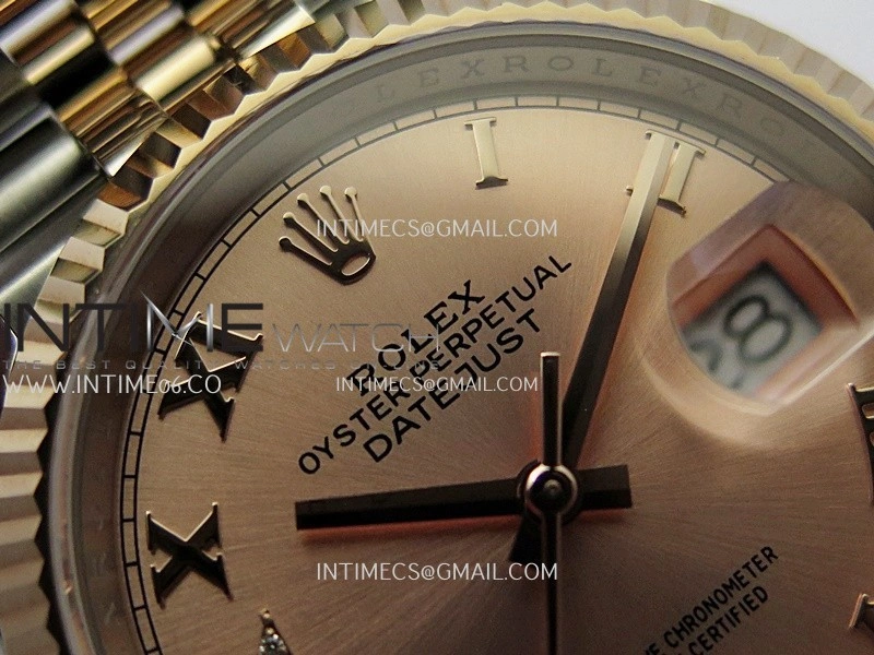 DateJust 126233 36mm 904L SS RG AR+F 1:1 Best Edition RG Dial Roman Diamond Marker On Jubilee Bracelet DD3235