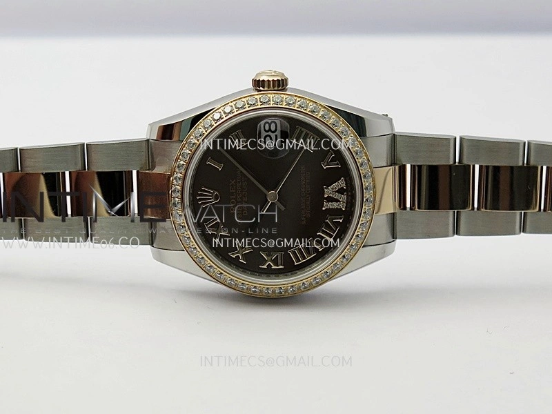 DateJust 31mm 904L SS RG AR+F Best Edition Brown Dial Roman Marker On 904L SS RG Oyster Bracelet A2236