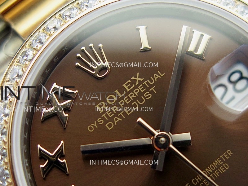 DateJust 31mm 904L SS RG AR+F Best Edition Brown Dial Roman Marker On 904L SS RG Oyster Bracelet A2236