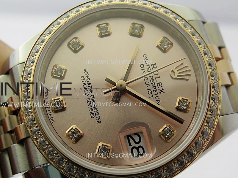 DateJust 31mm 904L SS RG AR+F Best Edition RG Dial Diamond Marker On 904L RG SS Jubilee Bracelet A2236