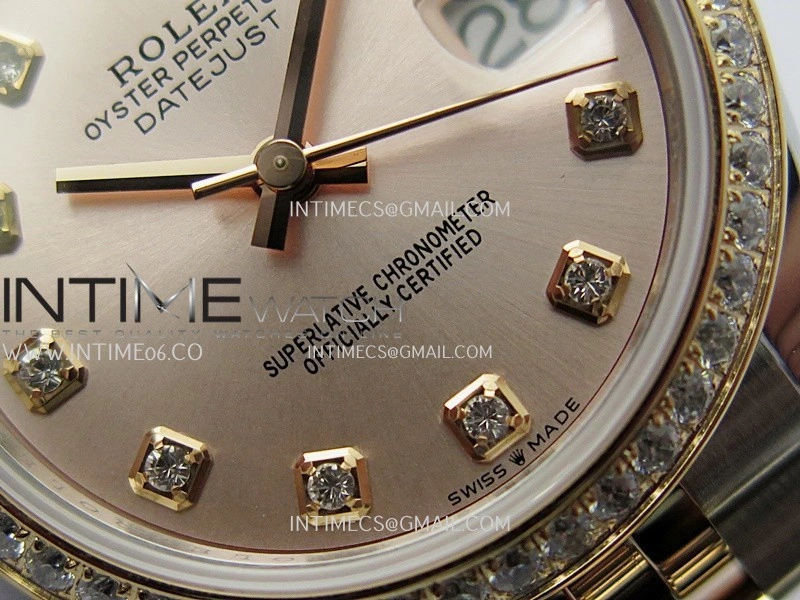 DateJust 31mm 904L SS RG AR+F Best Edition RG Dial Diamond Marker On 904L RG SS Jubilee Bracelet A2236