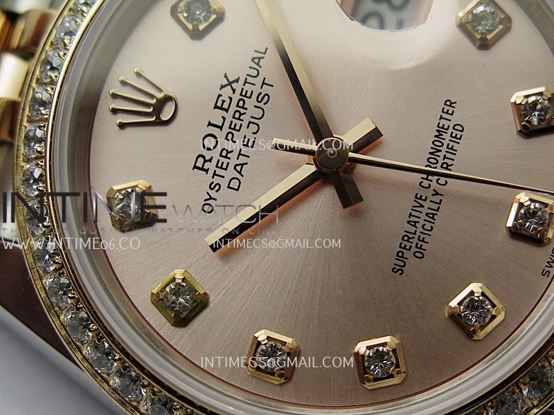 DateJust 31mm 904L SS RG AR+F Best Edition RG Dial Diamond Marker On 904L RG SS Jubilee Bracelet A2236