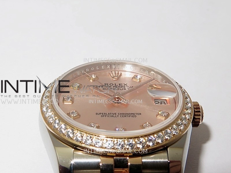 DateJust 31mm 904L SS RG AR+F Best Edition RG Dial Diamond Marker On 904L RG SS Jubilee Bracelet A2236