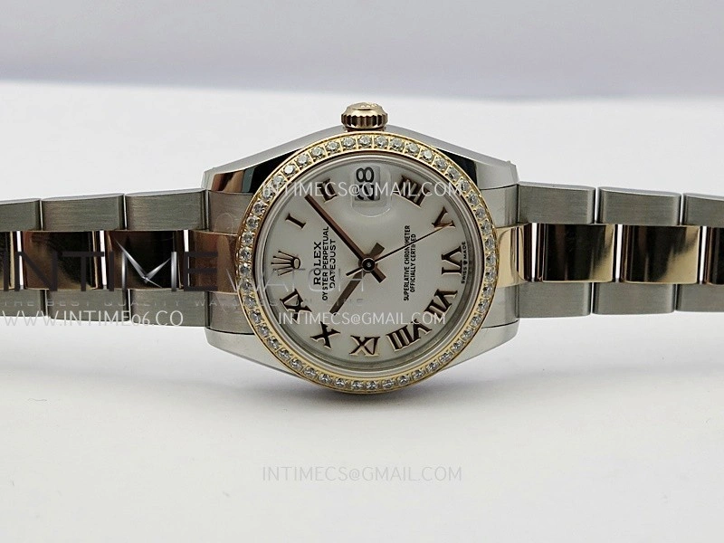 DateJust 31mm 904L SS RG AR+F Best Edition White Dial Roman Marker On 904L SS RG Oyster Bracelet A2236