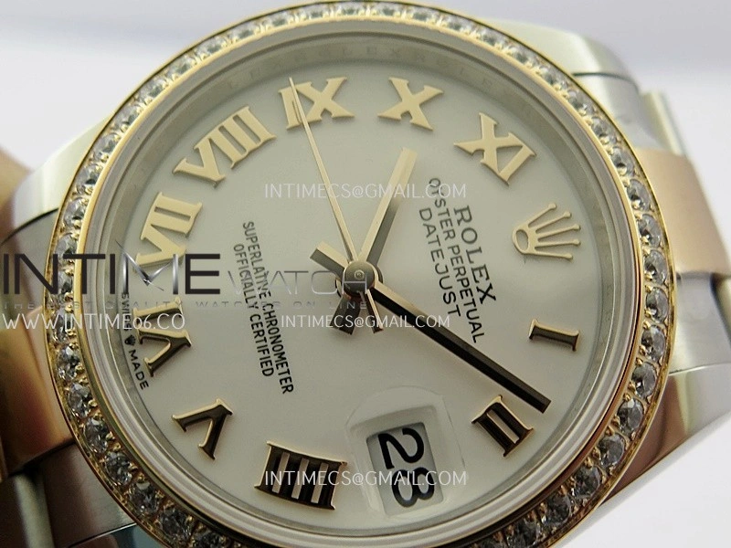 DateJust 31mm 904L SS RG AR+F Best Edition White Dial Roman Marker On 904L SS RG Oyster Bracelet A2236